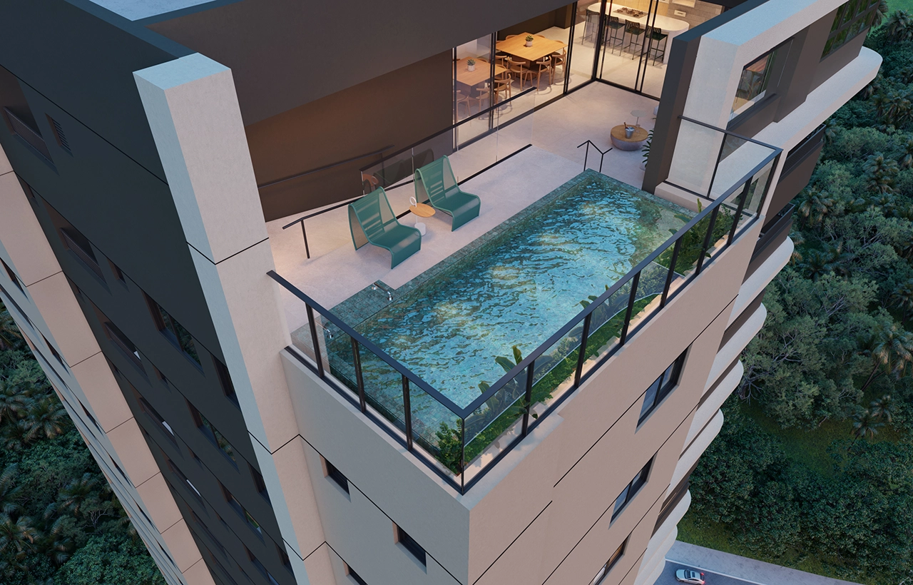 TERRAÇO SOLAR COM PISCINA
